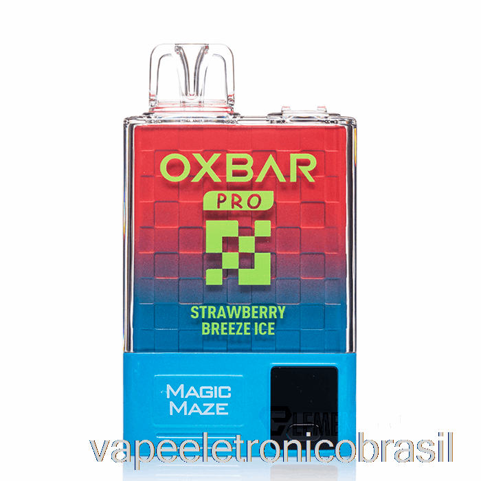 Vape Recarregável Oxbar Magic Maze Pro 10000 Descartável Morango Brisa Gelo - Suco De Vagem